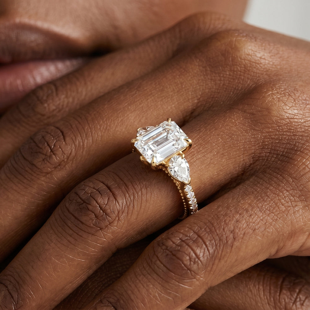 The W Summit Engagement Ring with Round Cut Diamond in 14KT Platinum view 5
