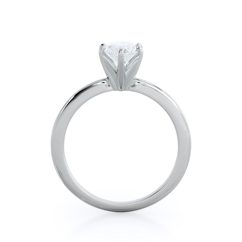 Marquise Cut Classic Six Prong Solitaire Diamond Engagement Ring with Lab Grown Diamond in 14KT Platinum view 3
