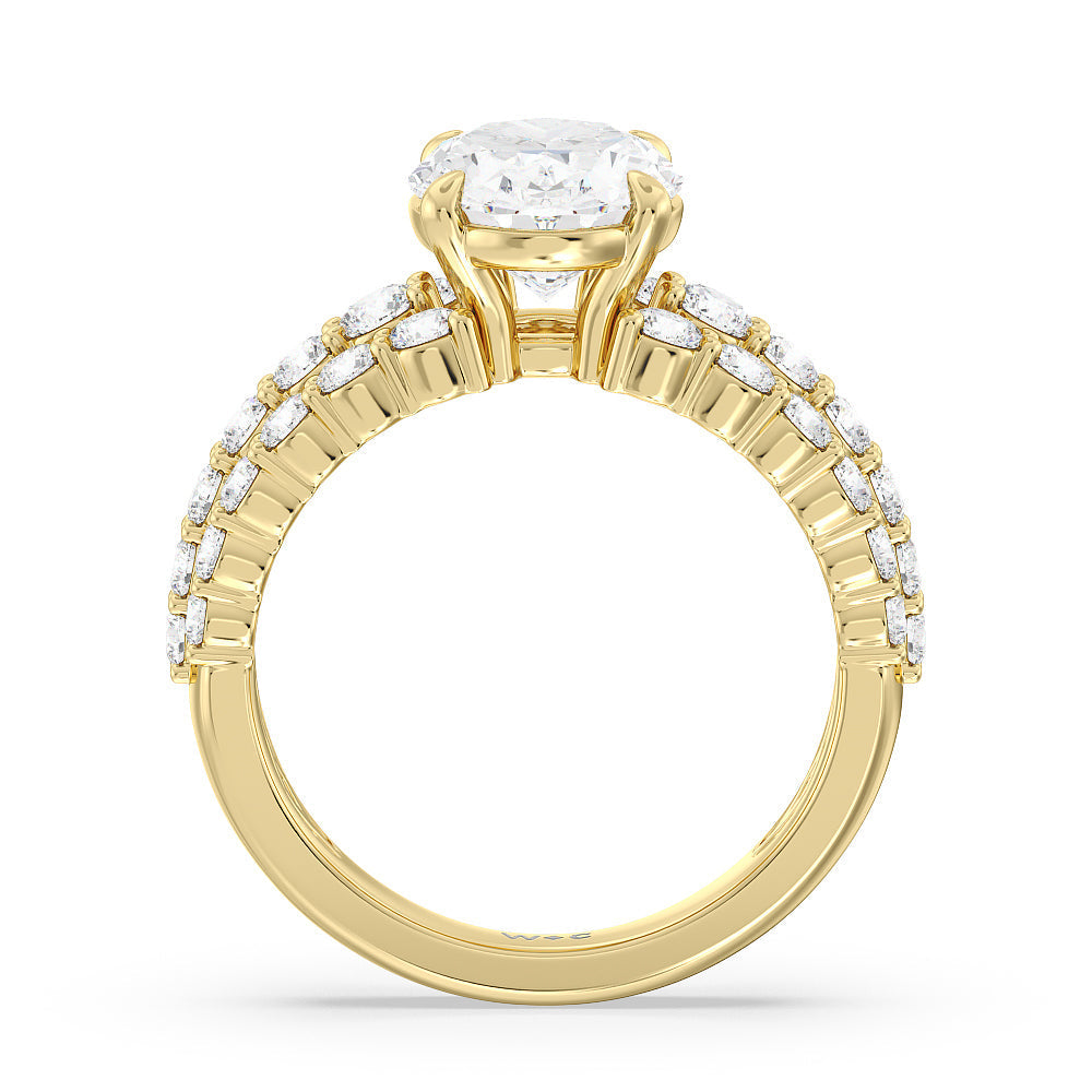 Oval Cut The Park Avenue Ring with Lab Grown Diamond in 14KT Yellow Gold view 5
