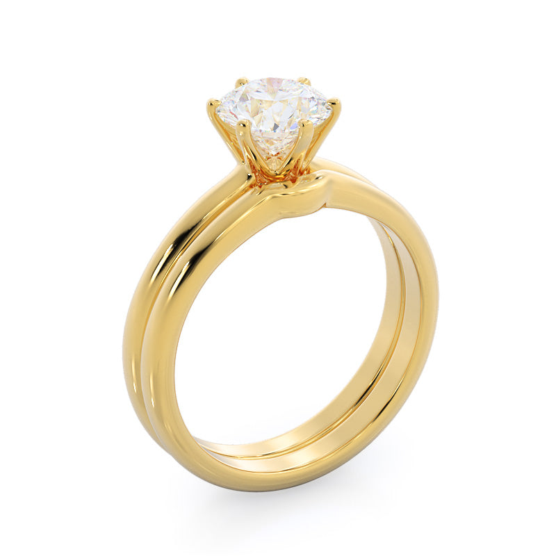 Oval Cut Luminous Six Prong Solitaire Diamond Ring with Lab Grown Diamond in 14KT Rose Gold view 5
