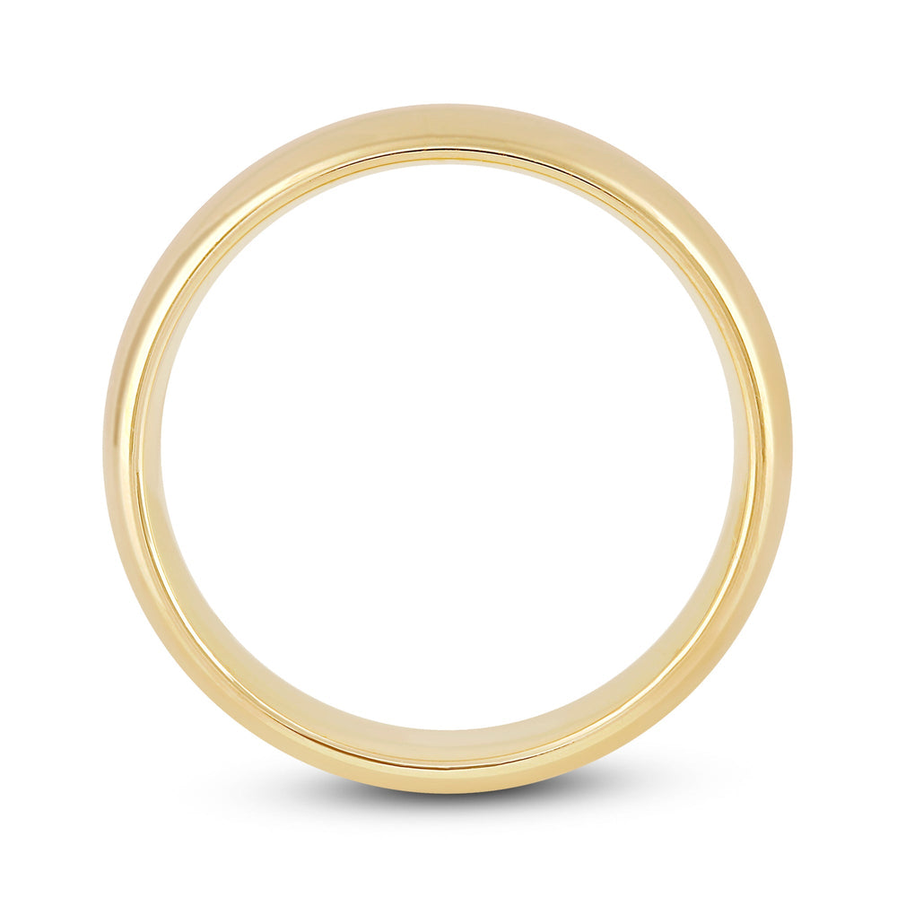 Men's High Dome Comfort Fit Band with 14KT Yellow Gold / 7 Cut Diamond in 14KT Yellow Gold / 7 view 2
