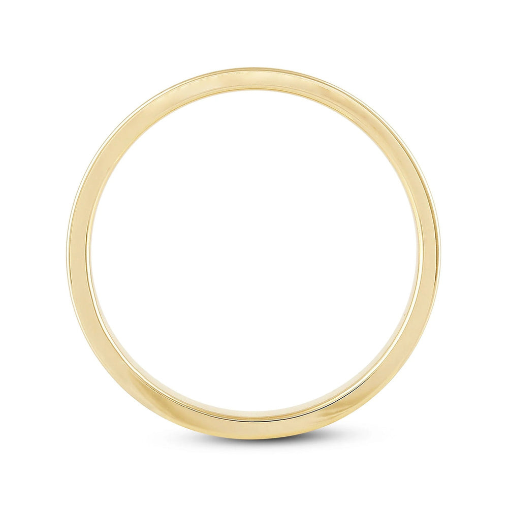 Men's Flat Comfort Fit Band with 14KT Yellow Gold / 4 Cut Diamond in 14KT Yellow Gold / 4 view 2
