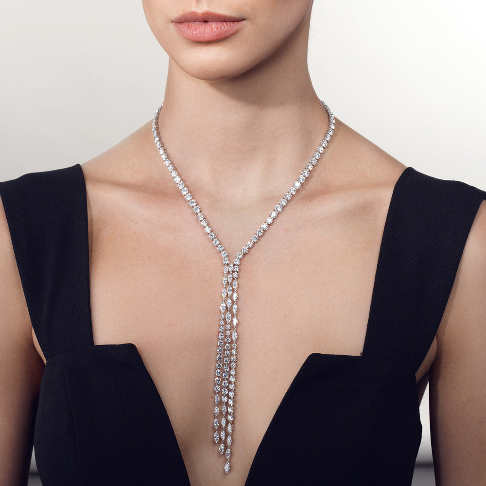 Model Wearing The Richter Reserve Necklace view