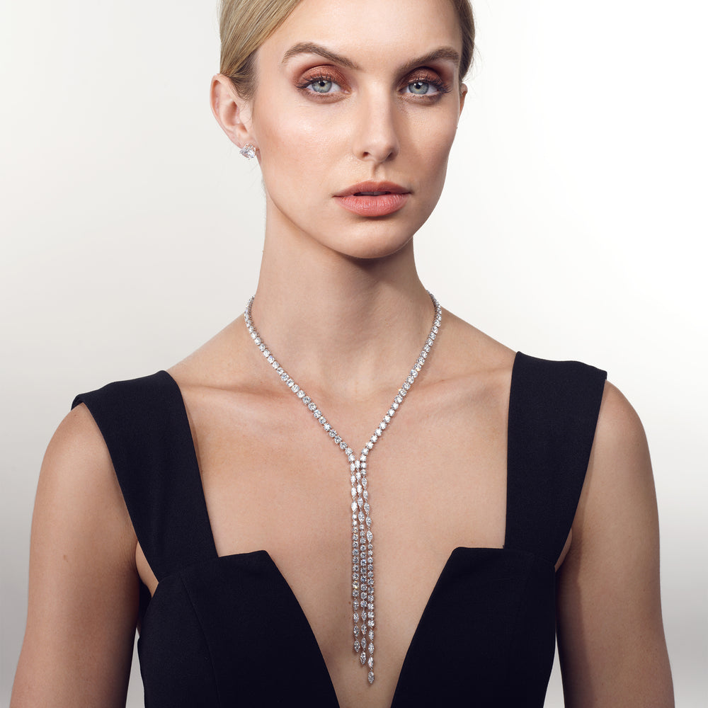 Model Wearing The Richter Reserve Necklace view