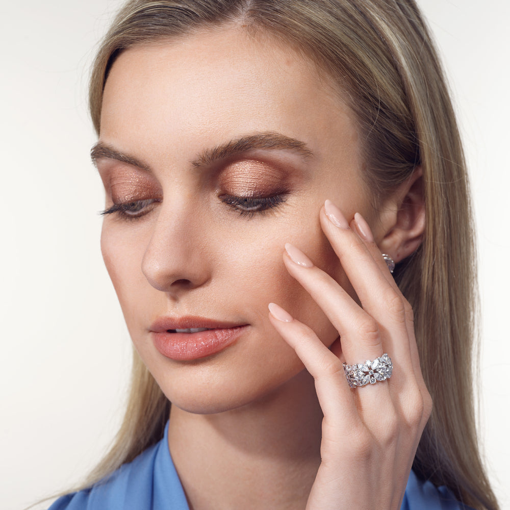 Model Wearing Garden Eternity Ring view