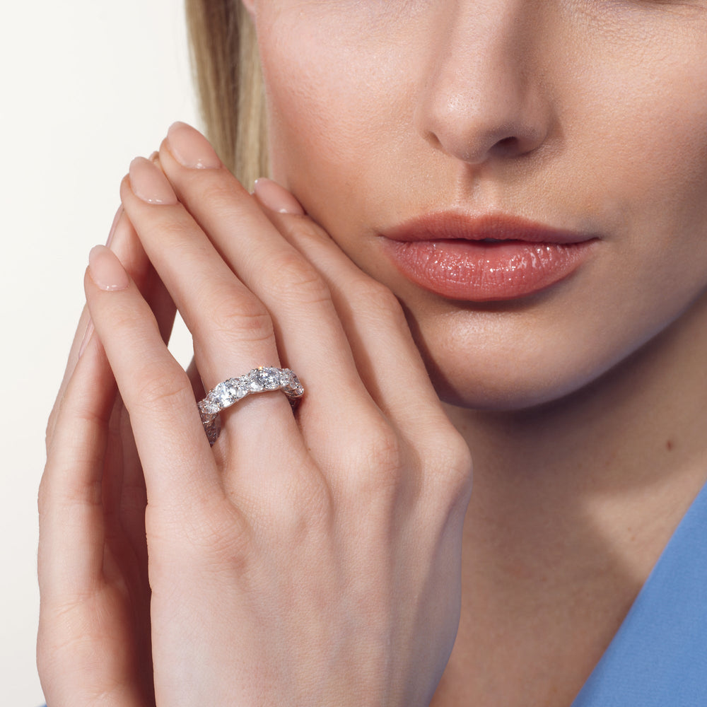 Botanical Eternity Ring with 18KT Rose Gold / Lab / 6 5/8 Cut Diamond in 14KT Rose Gold / Lab / 6 5/8 view 2
