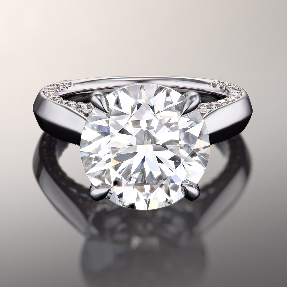 Round Cut The Monet Ring with Lab Grown Diamond in 14KT White Gold view 1
