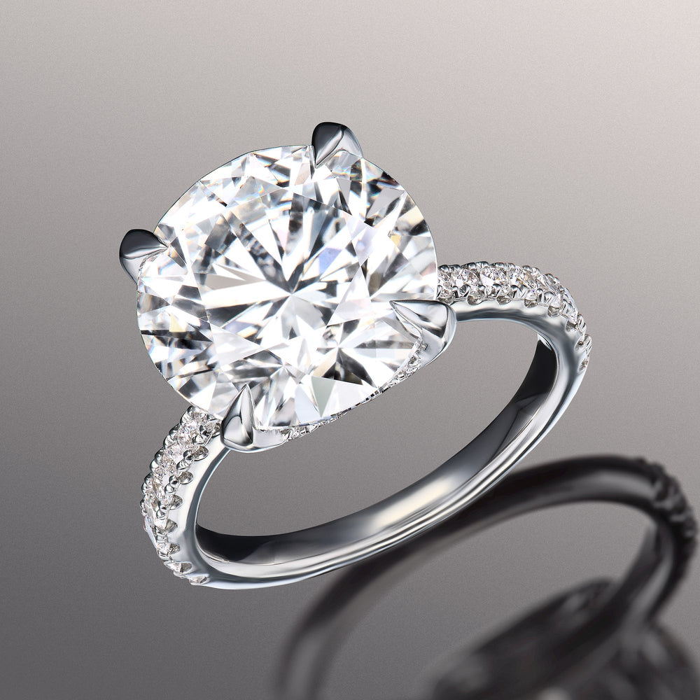 The Cassatt Ring with Round Cut Diamond in 14KT Platinum view 8
