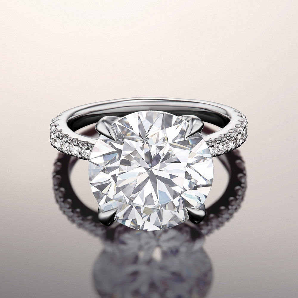 The Cassatt Ring with Round Cut Diamond in 14KT Platinum view 7
