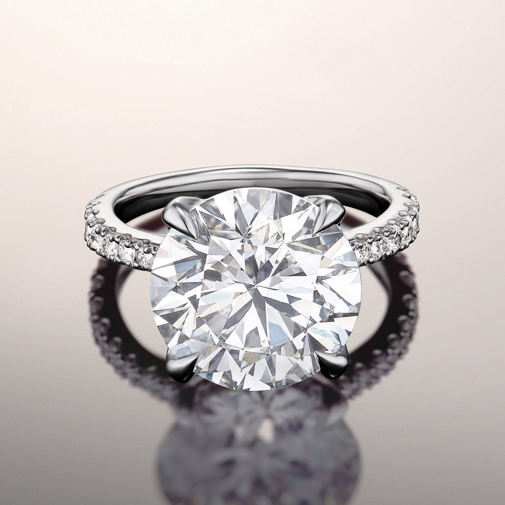 The Cassatt Reserve Rings with Round Cut Diamond in 14KT Platinum view 1
