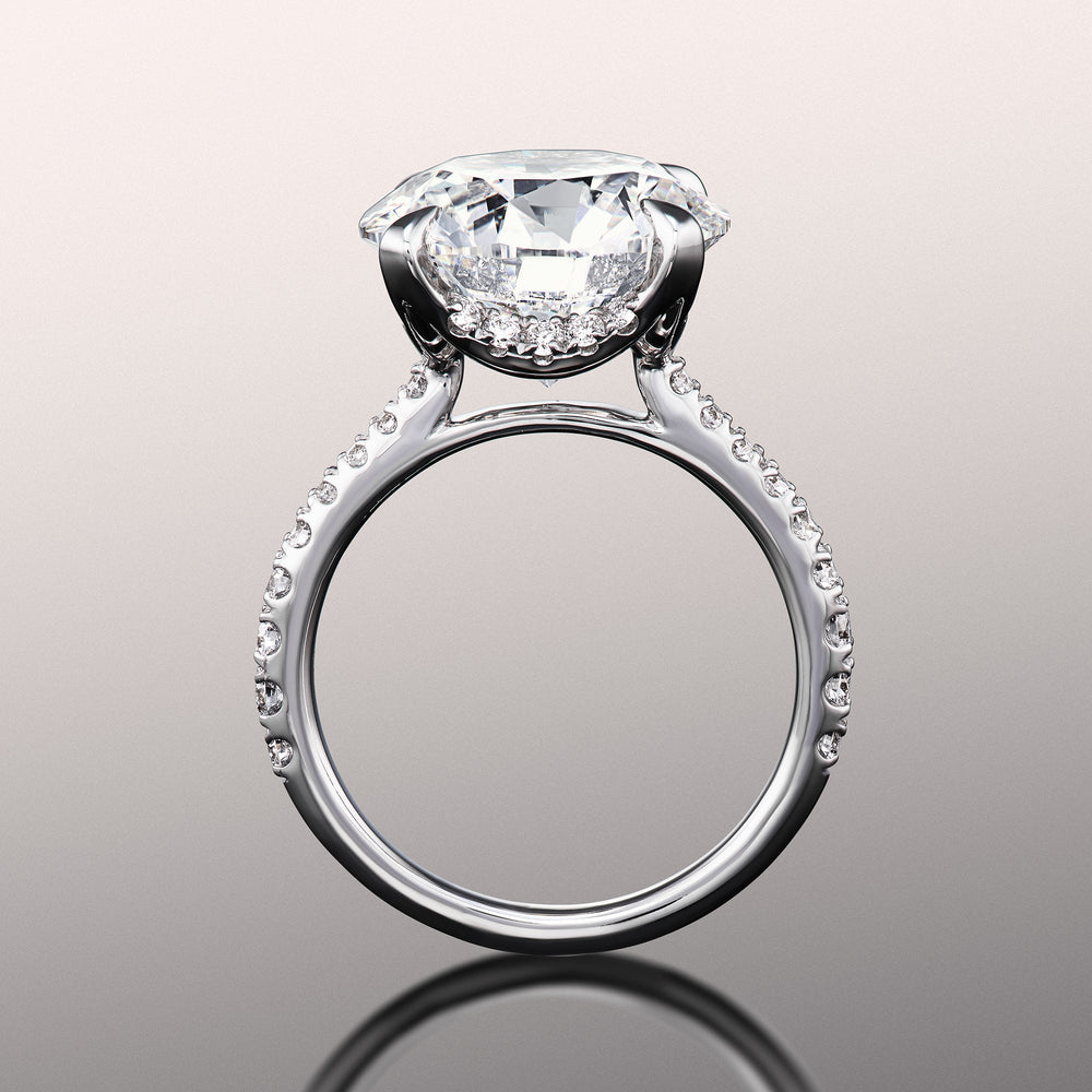 The Cassatt Ring with Round Cut Diamond in 14KT Platinum view 3
