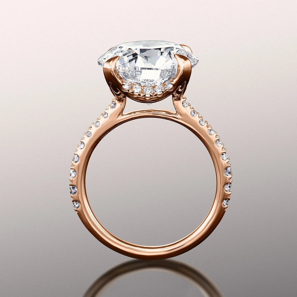 The Cassatt Ring with Round Cut Diamond in 14KT Rose Gold view 3
