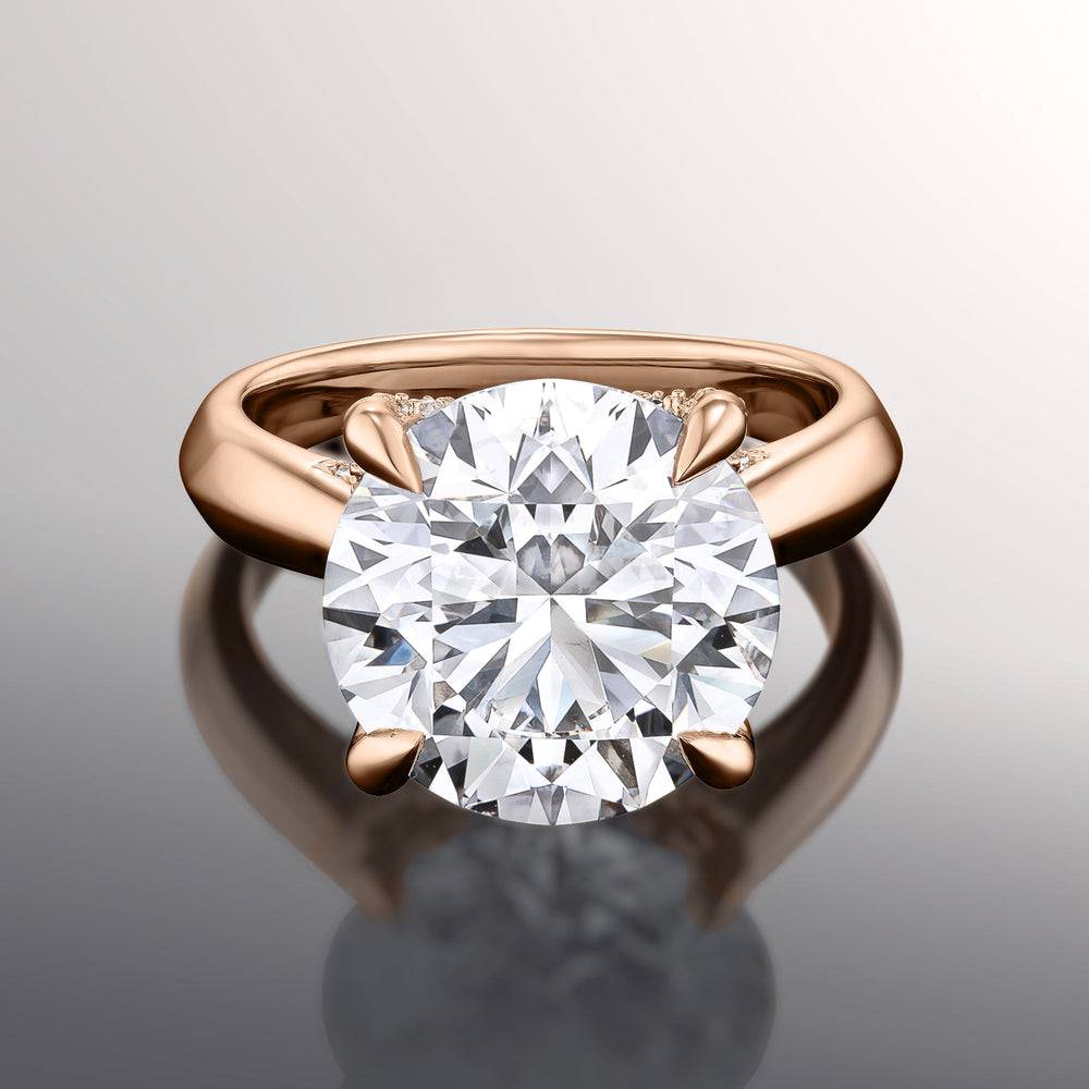 The Vermeer Ring with Round Cut Diamond in 14KT Rose Gold view 1
