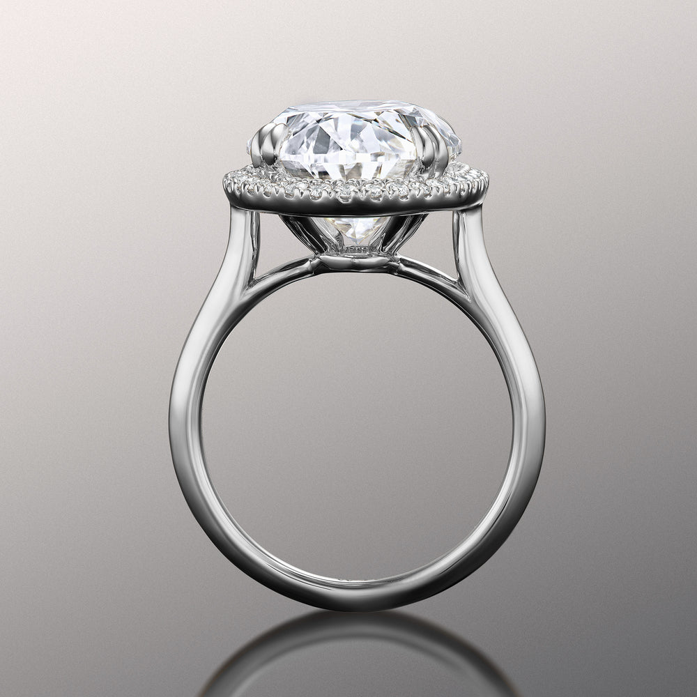 Oval Cut The van Gogh Ring with Lab Grown Diamond in 14KT White Gold view 3
