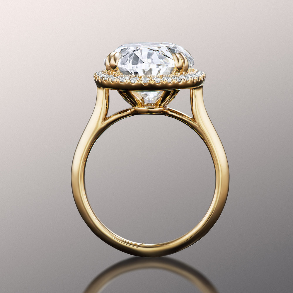 Oval Cut The van Gogh Ring with Lab Grown Diamond in 14KT Yellow Gold view 3
