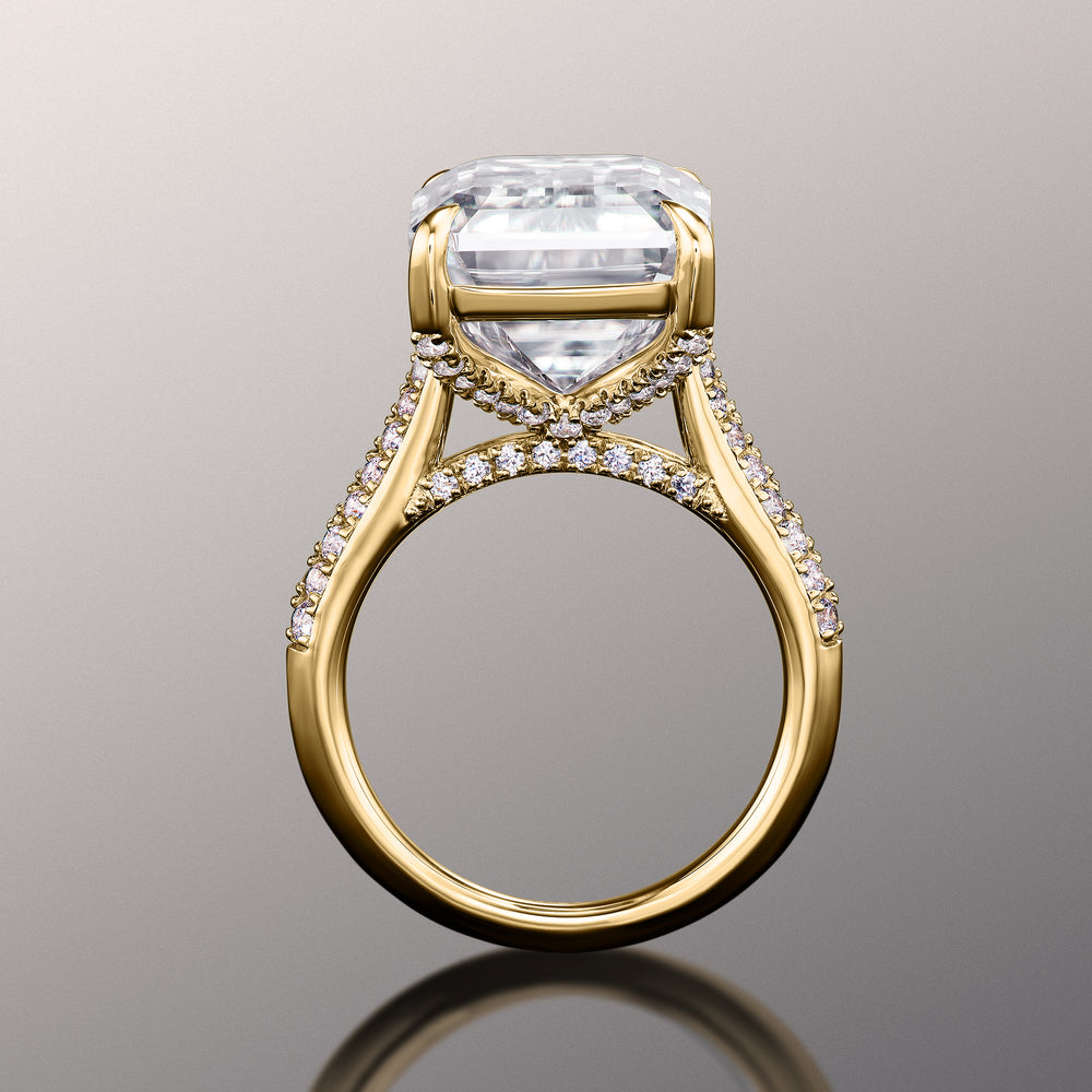 The Braque Reserve Rings with Emerald Cut Diamond in 14KT Yellow Gold view 3
