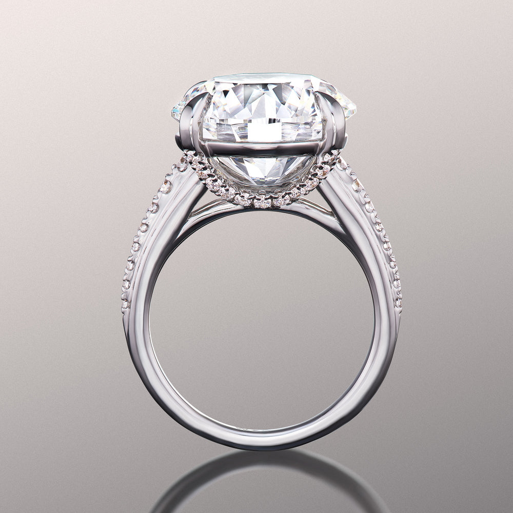 The Rubens Ring with Round Cut Diamond in 14KT Platinum view 2
