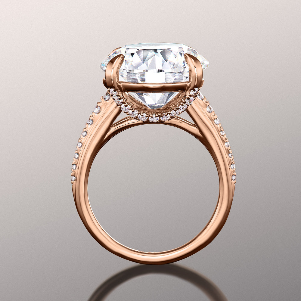 The Rubens Ring with Round Cut Diamond in 14KT Rose Gold view 3
