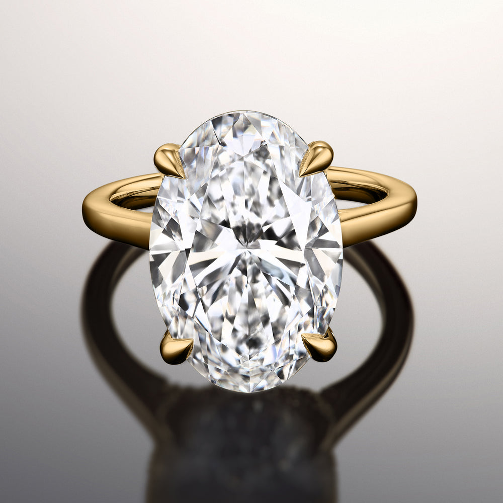 Oval Cut The Delacroix Ring with Lab Grown Diamond in 14KT Yellow Gold view 1
