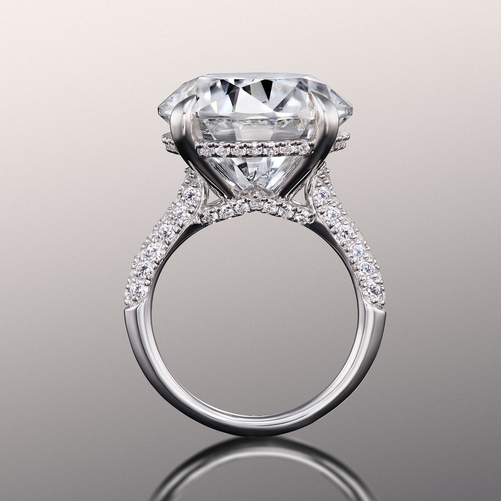 The Carrington Ring with Round Cut Diamond in 14KT Platinum view 3
