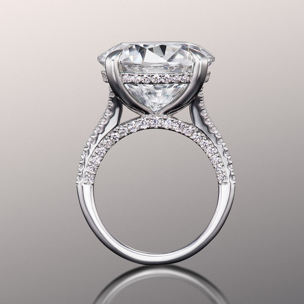 The Caravaggio Reserve Rings with Round Cut Diamond in 14KT Platinum view 3
