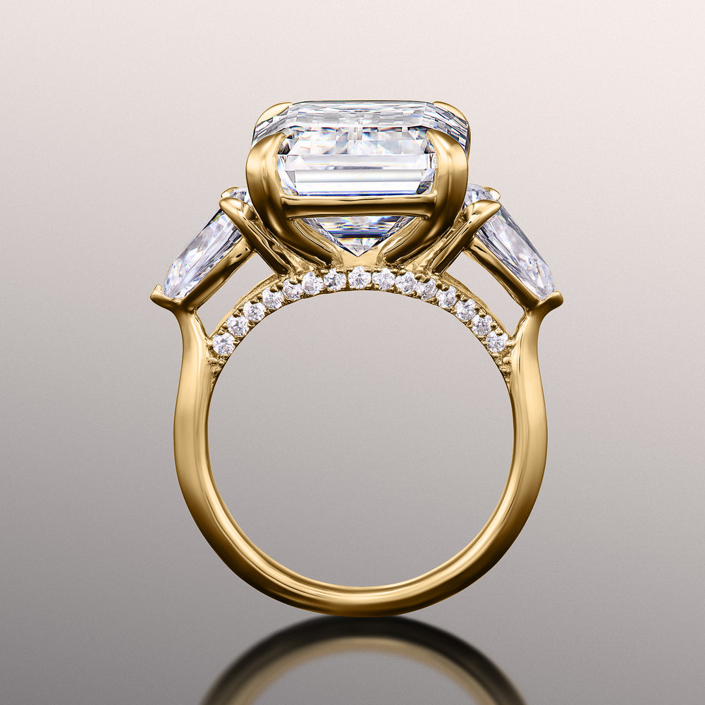 The Wood Reserve Rings with Emerald Cut Diamond in 14KT Yellow Gold view 3
