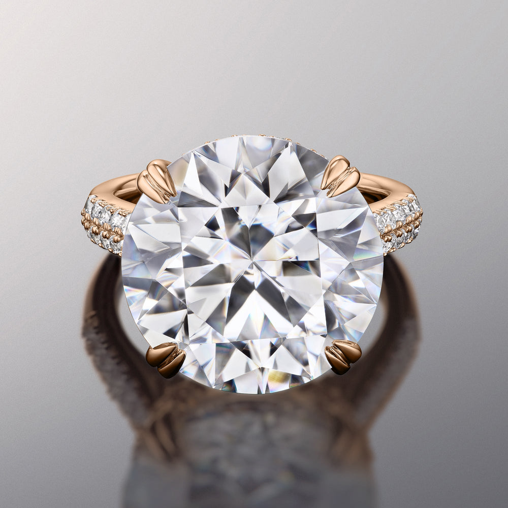 The Rembrandt Ring with Round Cut Diamond in 14KT Rose Gold view 1
