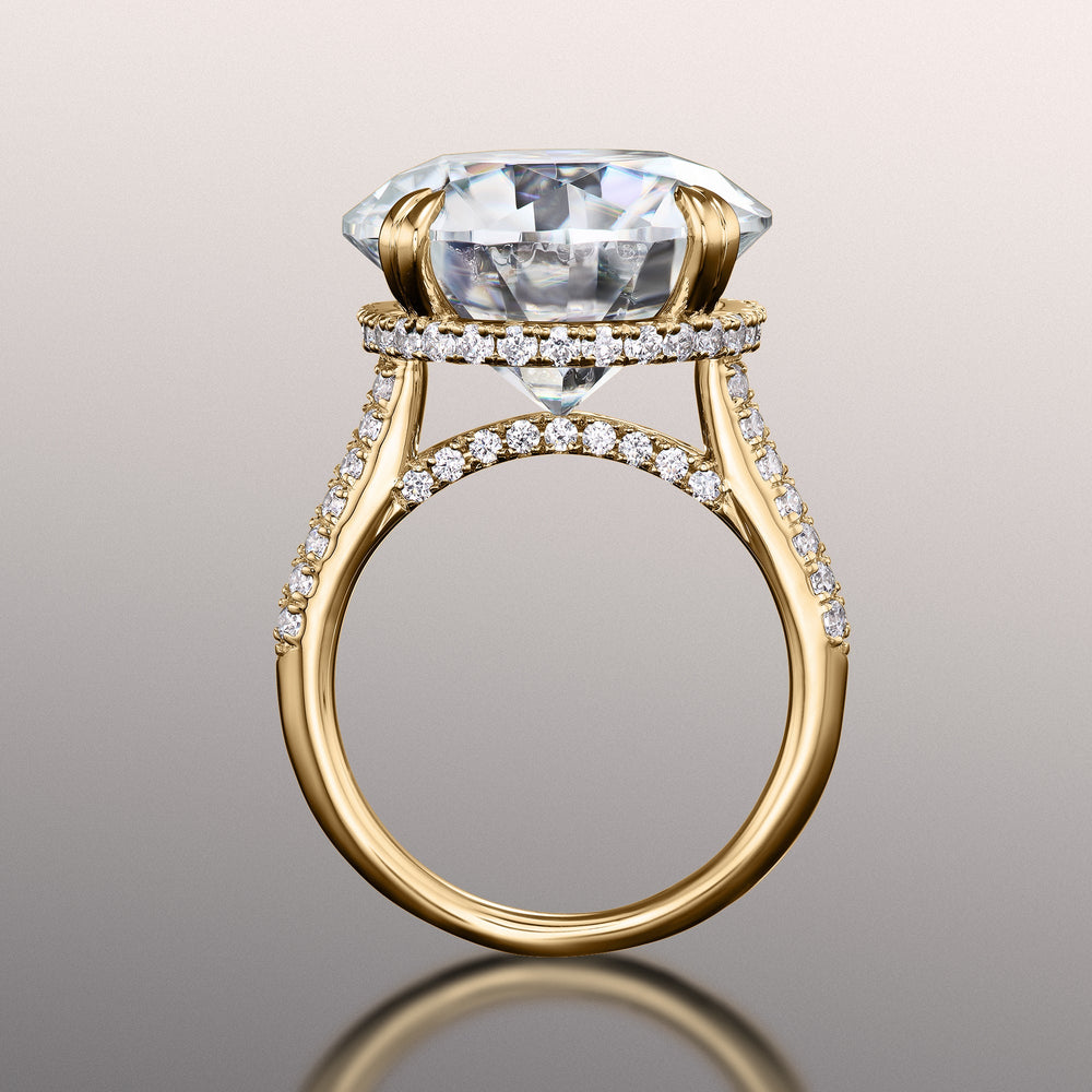 The Rembrandt Ring with Round Cut Diamond in 14KT Yellow Gold view 3
