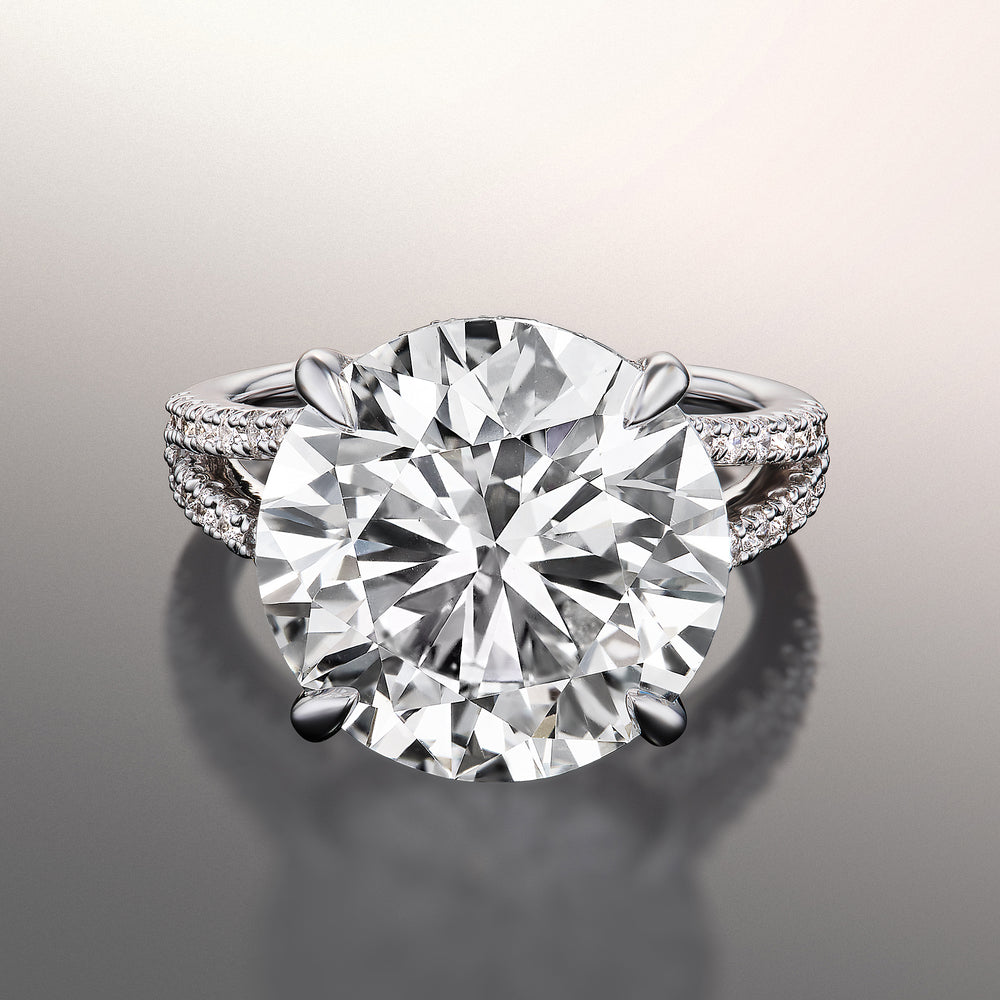 The Pollock Reserve Rings with Round Cut Diamond in 14KT Platinum view 1
