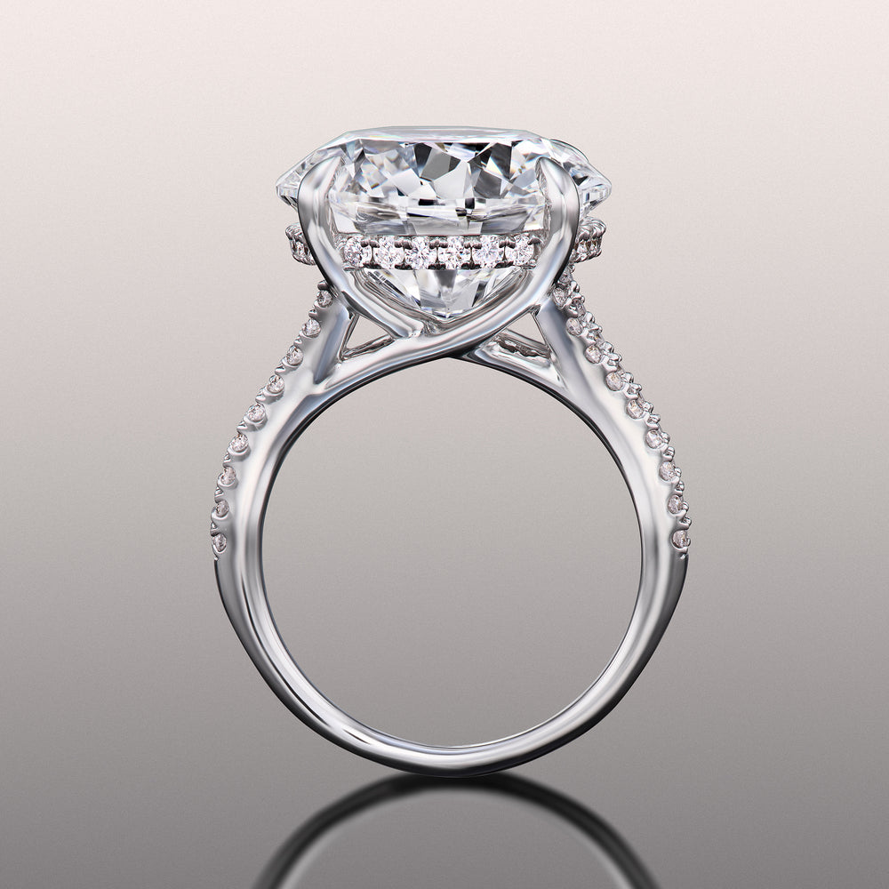 The Pollock Reserve Rings with Round Cut Diamond in 14KT Platinum view 3
