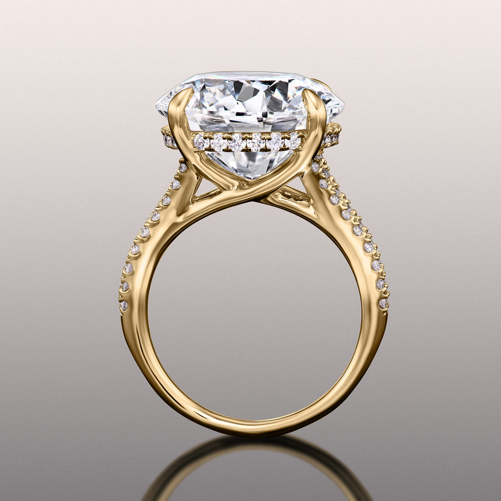 The Pollock Ring with Round Cut Diamond in 14KT Yellow Gold view 3
