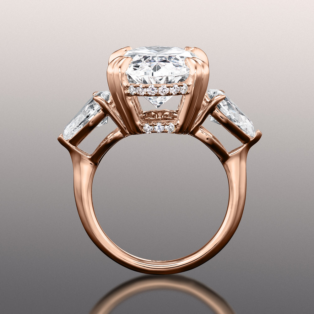 Oval Cut The Donatello Ring with Lab Grown Diamond in 14KT Rose Gold view 3

