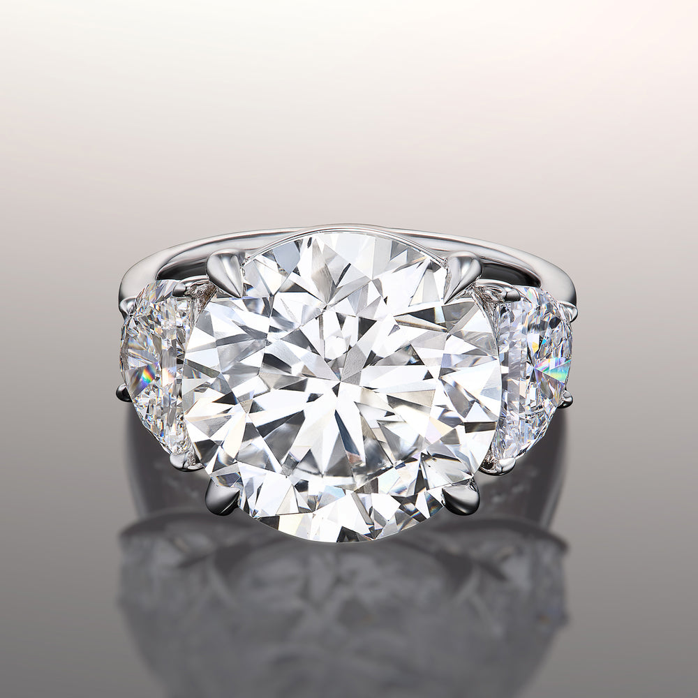 The Rosentein Reserve Rings with Round Cut Diamond in 14KT Platinum view 1
