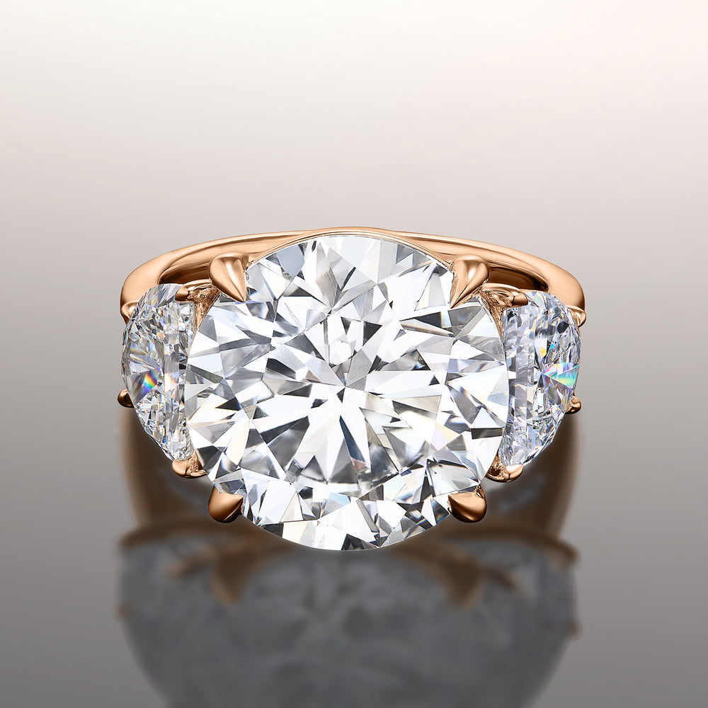 Round Cut The Rosenstein Ring with Lab Grown Diamond in 14KT Rose Gold view 1
