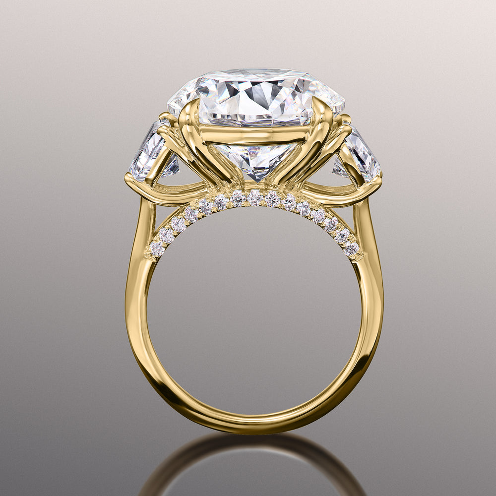 The Rosentein Reserve Rings with Round Cut Diamond in 14KT Yellow Gold view 3
