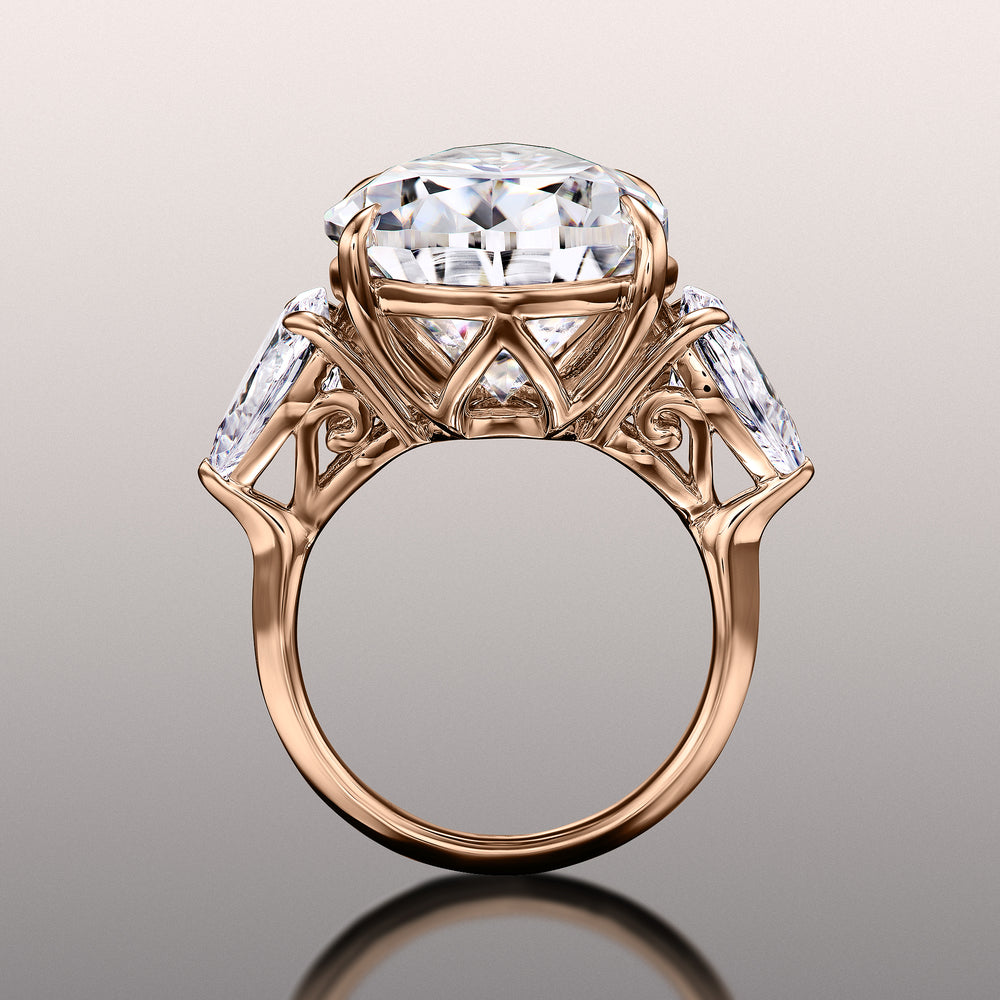 Pear Cut The Goya Ring with Lab Grown Diamond in 14KT Rose Gold view 3

