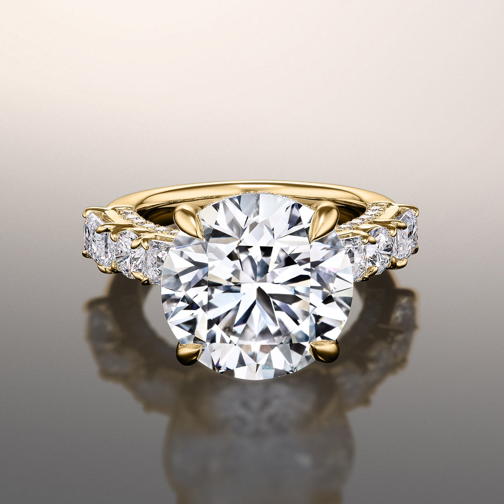 The Rockwell Ring with Round Cut Diamond in 14KT Yellow Gold view 1
