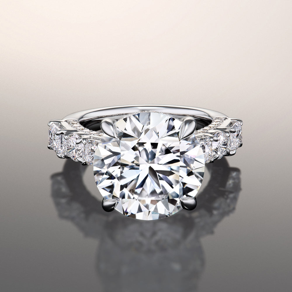 The Rockwell Ring with Round Cut Diamond in 14KT Platinum view 1
