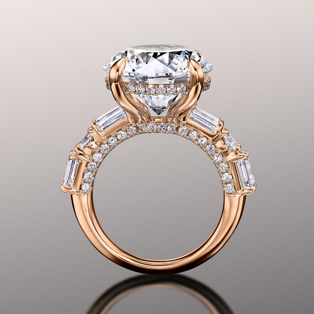 The Rockwell Ring with Round Cut Diamond in 14KT Rose Gold view 3

