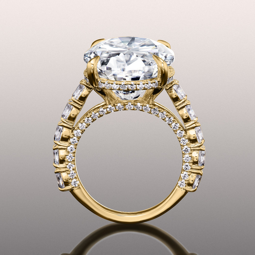 Oval Cut The Klimt Ring with Lab Grown Diamond in 14KT Yellow Gold view 3
