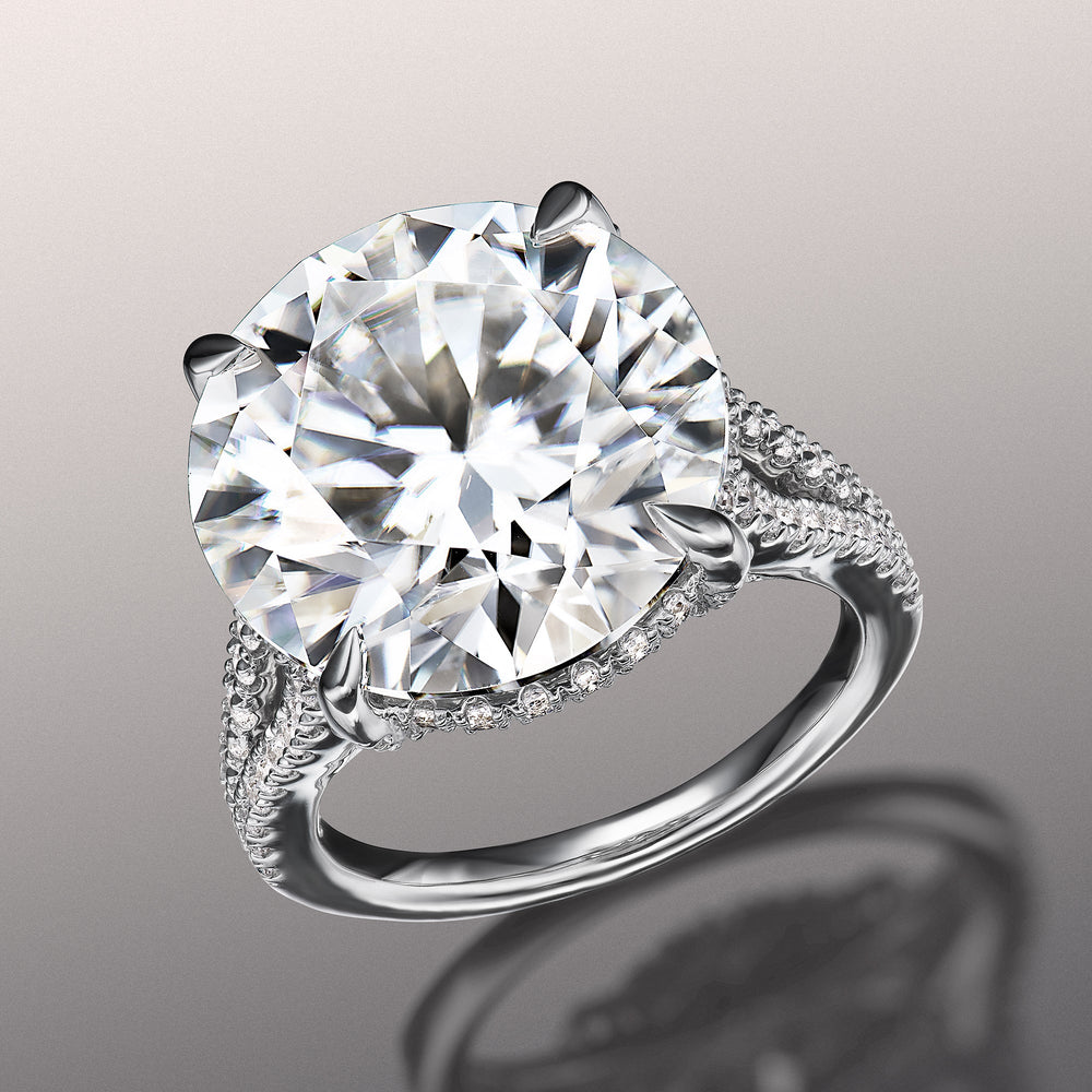 The Signac Ring with Round Cut Diamond in 14KT Platinum view 2
