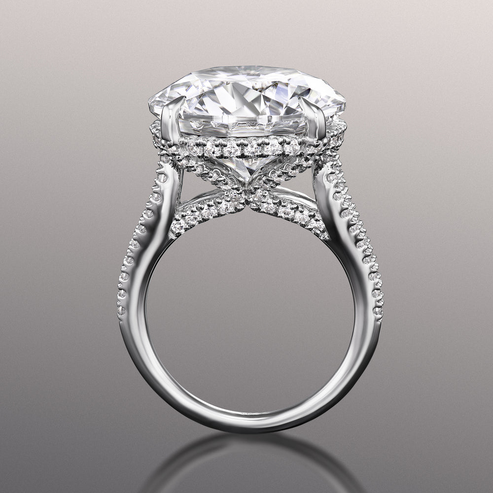 Round Cut The Signac Ring with Lab Grown Diamond in 14KT White Gold view 2
