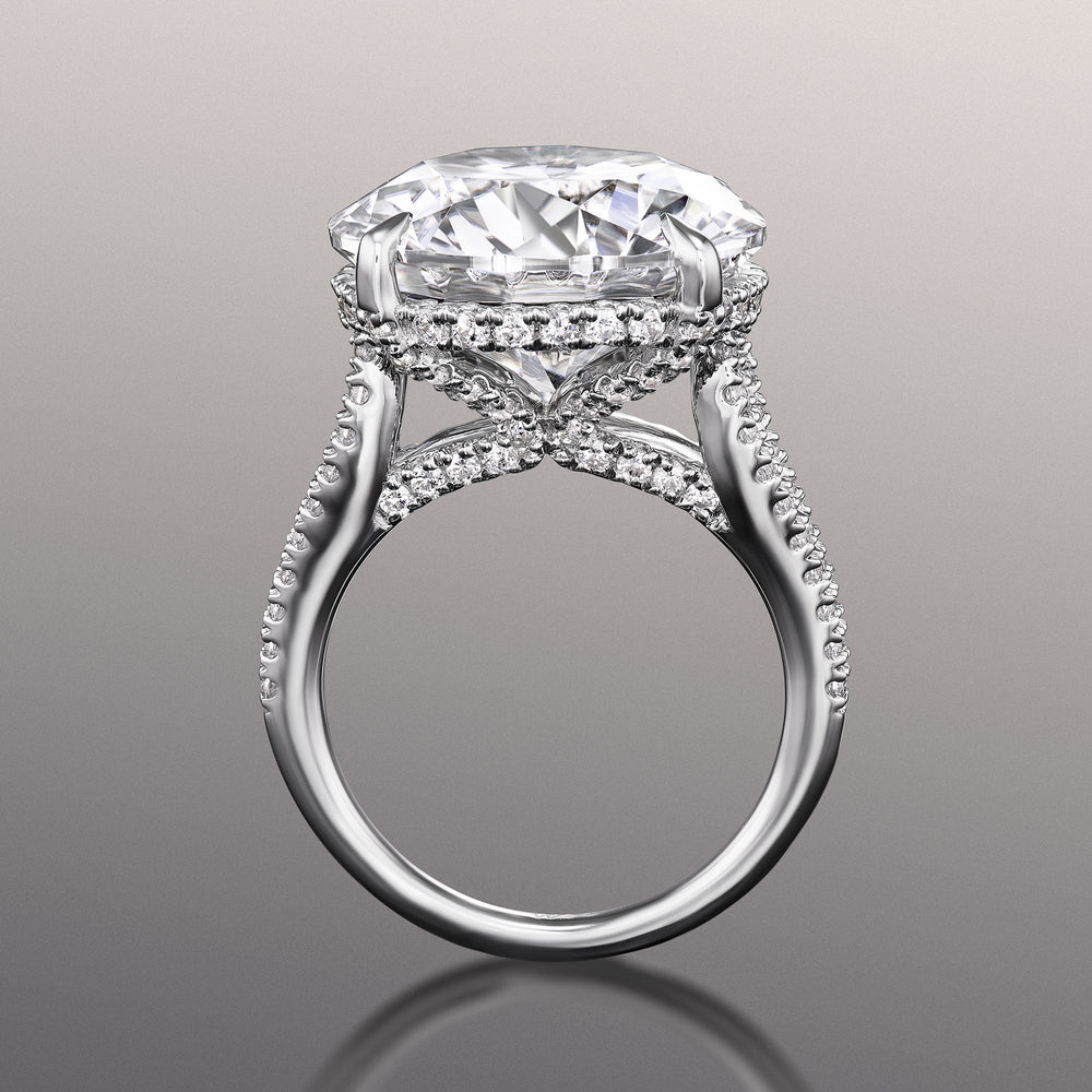 The Signac Ring with Round Cut Diamond in 14KT Platinum view 3
