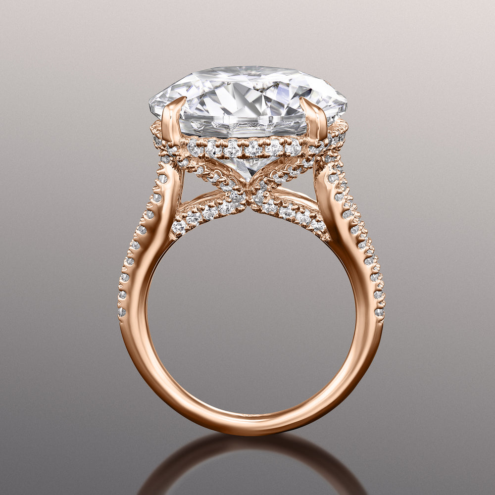 Round Cut The Signac Ring with Lab Grown Diamond in 14KT Rose Gold view 2
