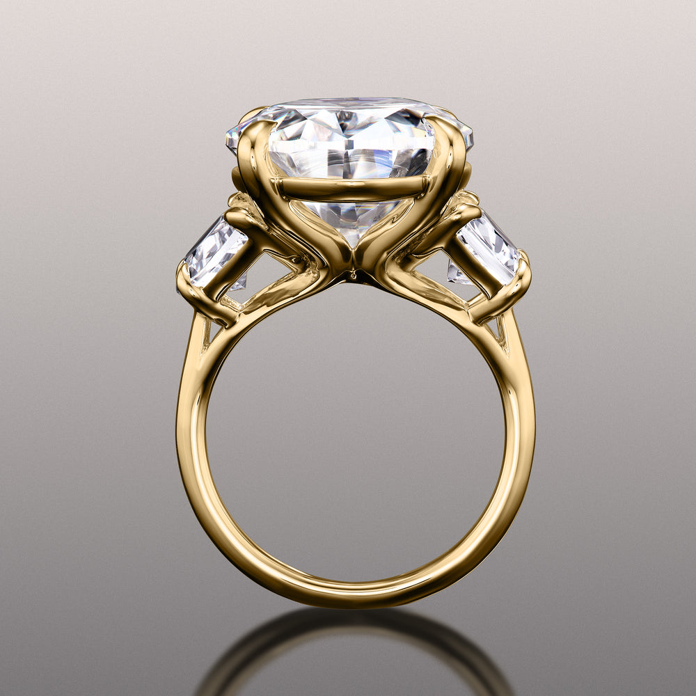 Oval Cut The Cézanne Ring with Lab Grown Diamond in 14KT Yellow Gold view 2
