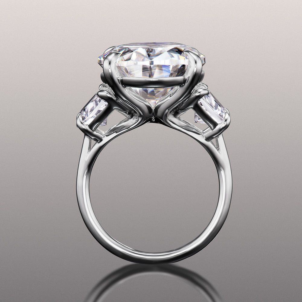 Oval Cut The Cézanne Ring with Lab Grown Diamond in 14KT White Gold view 2
