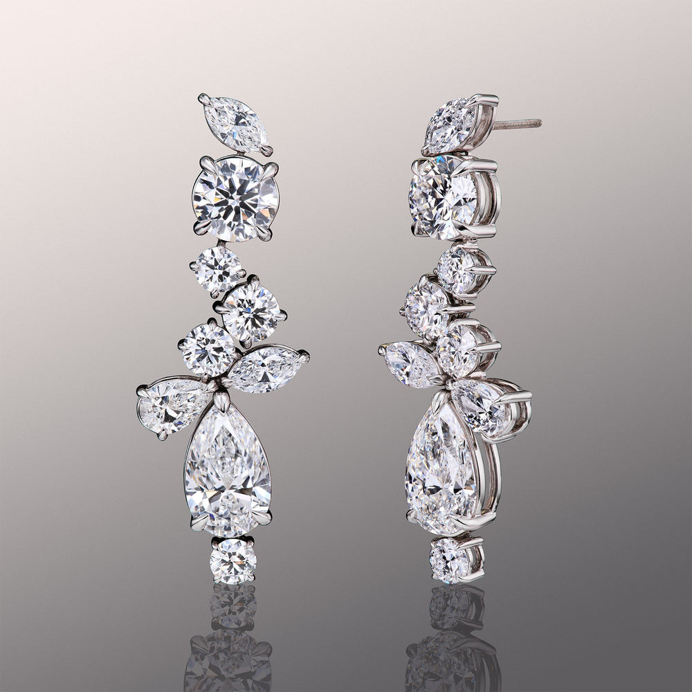 The Gaugain Earrings with 18KT White Gold / Lab / 28 3/8 Cut Diamond in 14KT White Gold / Lab / 28 3/8 view 1

