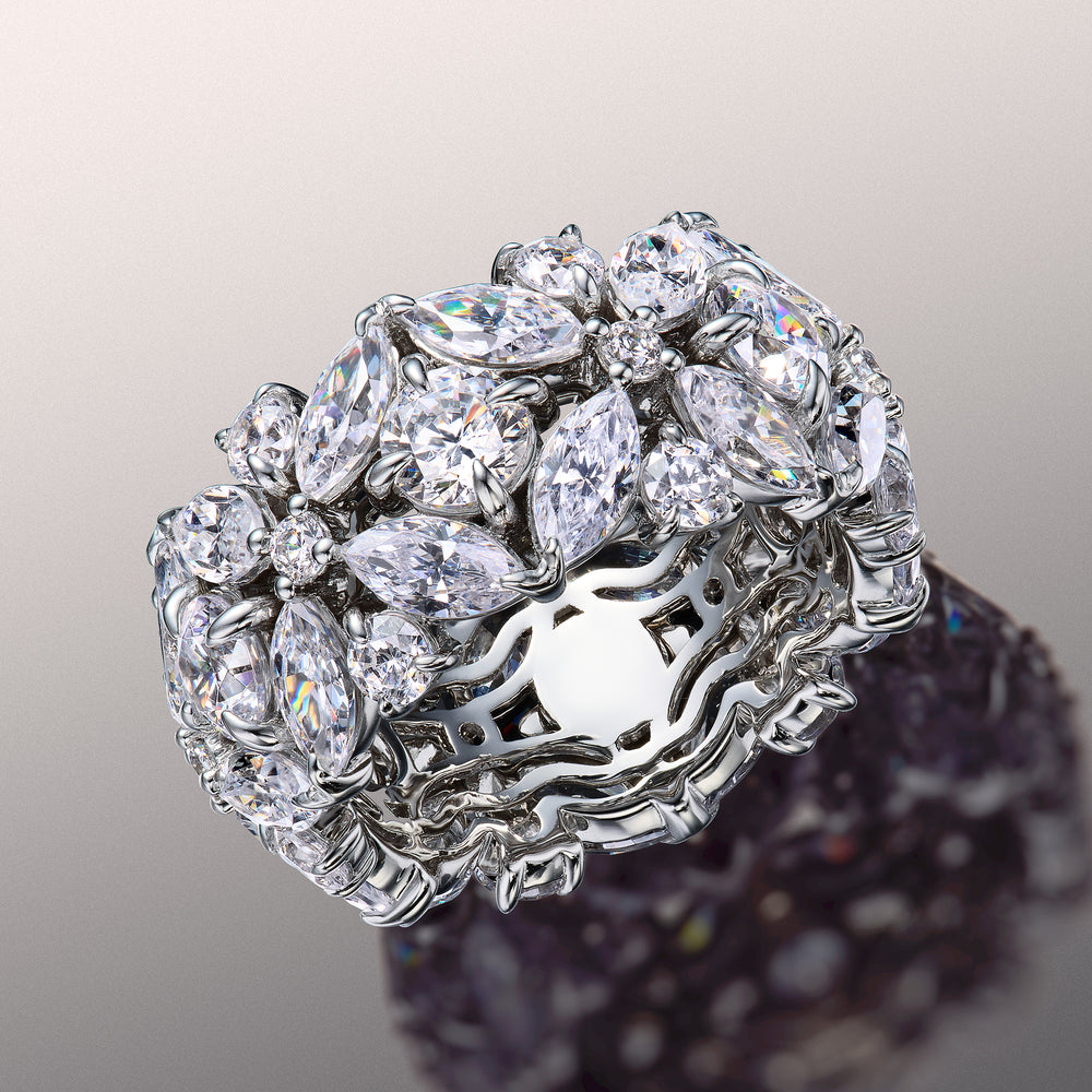 The Waterhouse Eternity Ring with 18KT White Gold / Natural / 9 1/2 Cut Diamond in 14KT White Gold / Natural / 9 1/2 view 1
