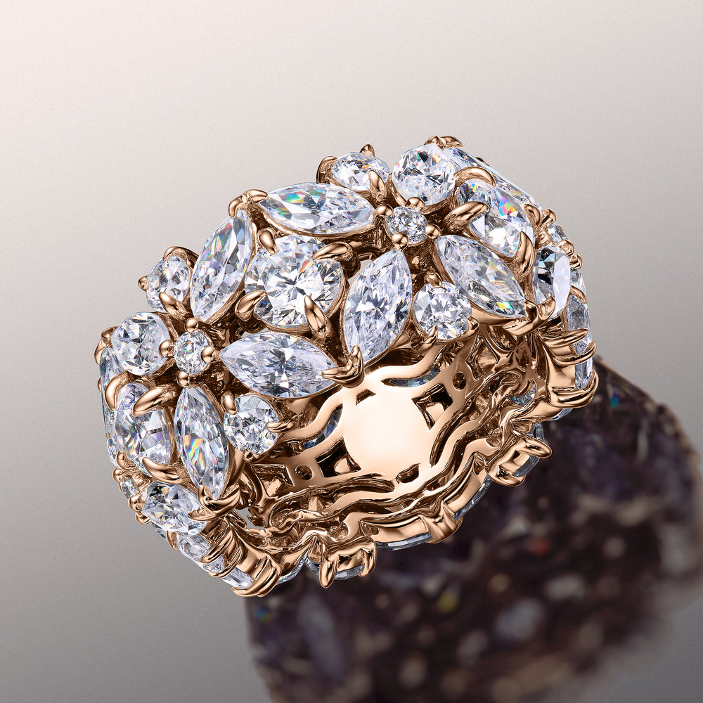 The Waterhouse Reserve Eternity Ring with 18KT Yellow Gold / Natural / 9 1/2 Cut Diamond in 14KT Yellow Gold / Natural / 9 1/2 view 4
