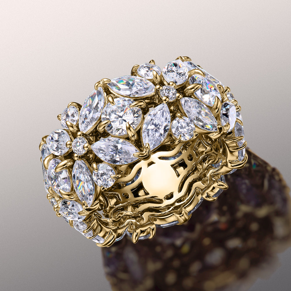 The Waterhouse Reserve Eternity Ring with 18KT Yellow Gold / Natural / 9 1/2 Cut Diamond in 14KT Yellow Gold / Natural / 9 1/2 view 3
